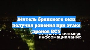 Житель брянского села получил ранения при атаке дронов ВСУ