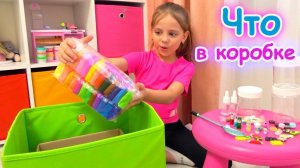 Настя и коробки сюрпризов канцелярия и слаймы!