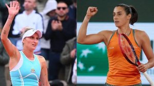 16.02.2025. Маркета Вондроушова - Каролин Гарсия. WTA Dubai. Marketa Vondrousova - Caroline Garcia