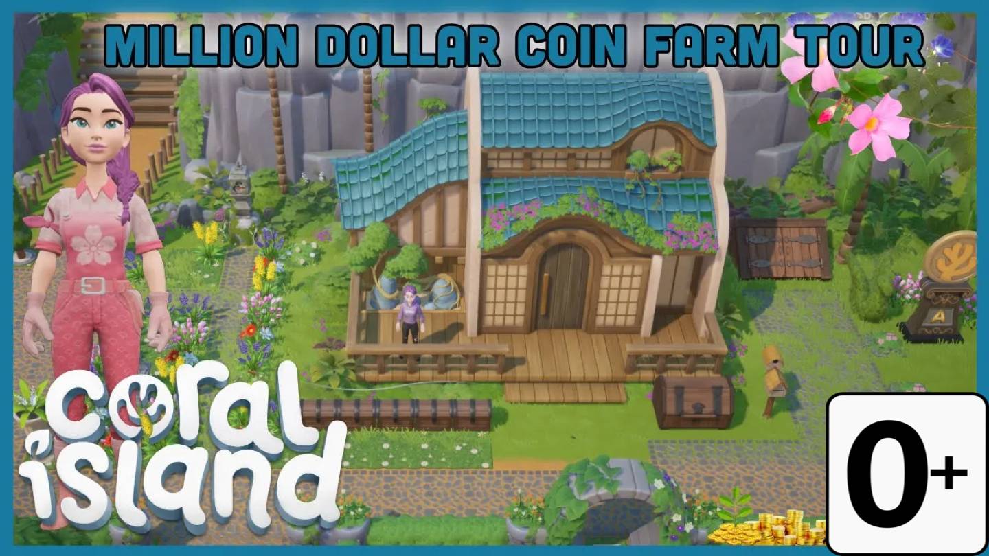 Coral Island - Английский - Million Dollar Coin Farm Tour
