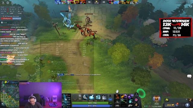 SOLO КООРДИНИРУЕТ И СТАРАЕТСЯ ПОБЕДИТЬ В DOTA 2