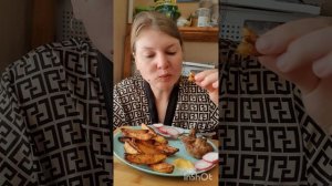 Мукбанг. Картошка и грибы гриль