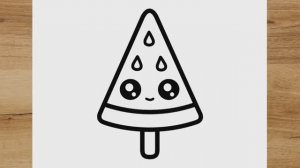 КАК НАРИСОВАТЬ КАВАИЙНОЕ АРБУЗНОЕ МОРОЖЕНОЕ