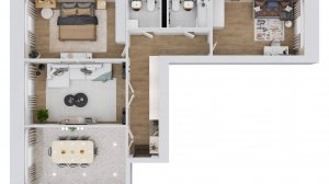 3-ком. квартира 91 м2, ЖК Флагман, поз. 3.3 (Прокопьева 5)