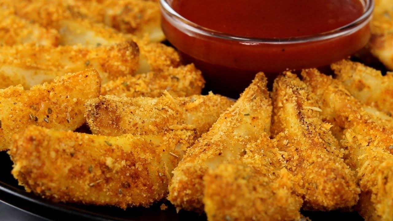 Румяная Картошка по-деревенски в духовке! Вкусный хрустящий картофель с сыром!