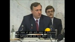 Визит Геннадия Бурбулиса в Швецию / 1991 год