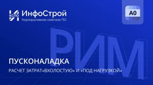 Полное руководство по расчету пусконаладочных работ в Комплексе А0 | РИМ