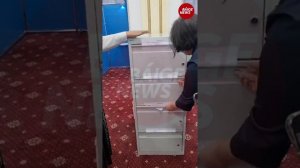 На участке голосования №164 поставили пломбы на урны и