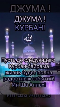 Сегодня двойной благословенный день — пятница, которая совпадает с великим праздником Курбан-байрам.