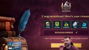 персональный ПРОМОКОД на 6 ГОДОВЩИНУ в игре raid shadow legends