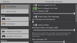 Как отключить диктора в Minecraft на пс5 eng