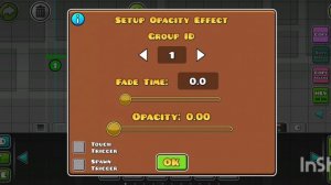 как сделать объект невидимым в Geometry dash