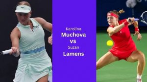 16.02.2025. Сюзан Ламенс - Каролина Мухова. WTA Dubai. Suzan Lamens - Karolina Muchova