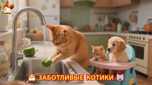 Заботливые котики спешат на помощь (56)