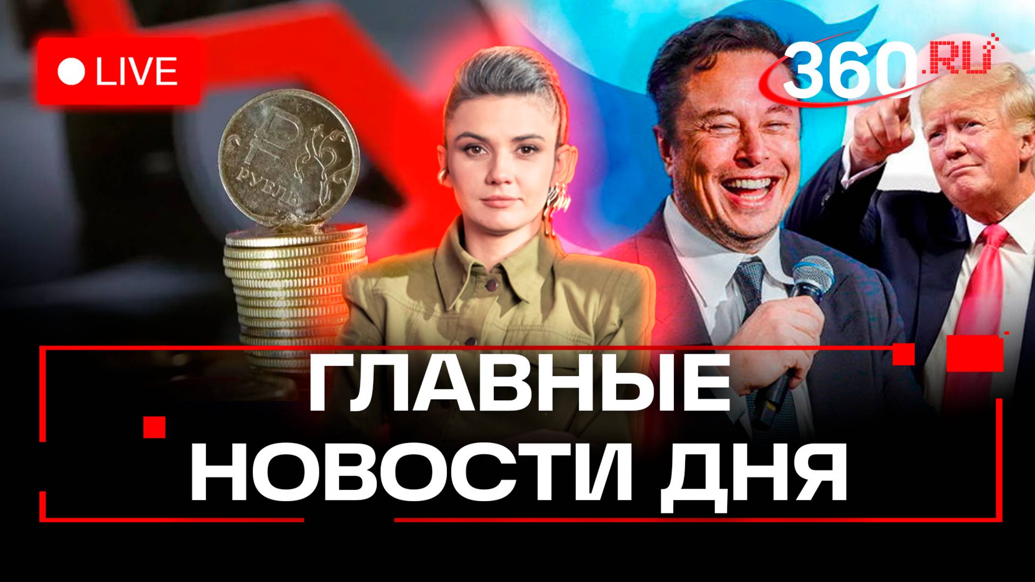 Снижение ставки ЦБ. Схватка Маска и Трампа. Запрет иностранных звонков. Кононова. Прямой эфир