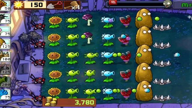 Киска Ириска, растения против зомби, выживание ночь, 2 ? смотреть онлайн