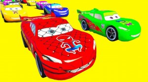 Тачки Диснея Сказочные Молния Маккуин Человек-паук и Супергерои Цветные Тачки Детские Мультики