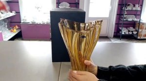 Ваза для цветов 32 см  Aurum Crystal "Plantica /Янтарная" / 155047