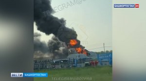В уфимской Нижегородке произошел пожар в металлическом ангаре