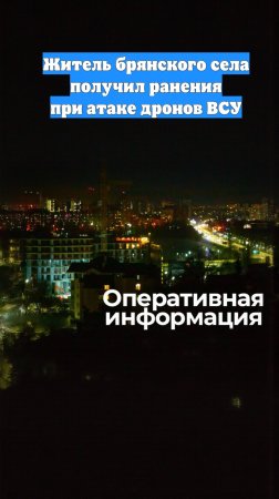 Житель брянского села получил ранения при атаке дронов ВСУ