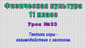 Физическая культура 11 класс (Урок№33 - Тактика игры – взаимодействие с заслоном.)