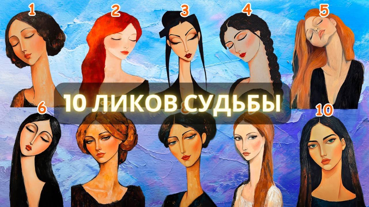 10 Ликов. Какую судьбу выбирает ваша ДУША? | Выберите ТРИ портрета девушки!