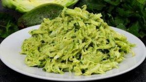 Салат Зелёная Богиня - свежий, лёгкий, летний! Из Молодой Капусты с Вкусной и Полезной Заправкой!