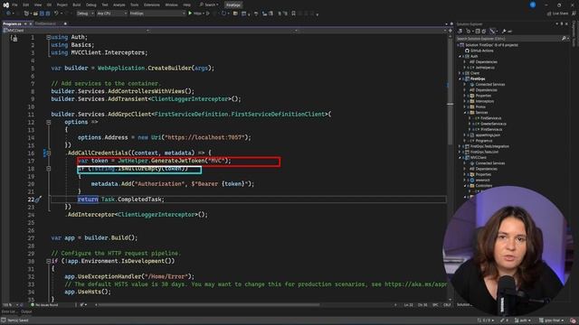 65. Provide call credentials in the client application