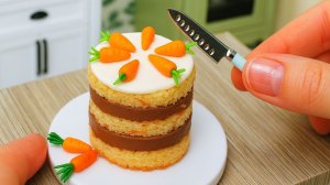Самый Маленький Морковный Тортик в Мире! 🥕🍰 Как Приготовить Морковный Мини Торт? 🤗 Мини Кухня