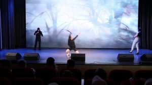 Семейный номер "Индиго", Валерия Леонова с родителями, танец с лентами