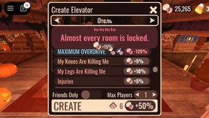 Какие модификаторы брать на адский отель в Doors roblox?