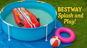 Бассейн каркасный детский BESTWAY Splash and Play! 152х38см, 580л. Распаковка, сборка и установка.