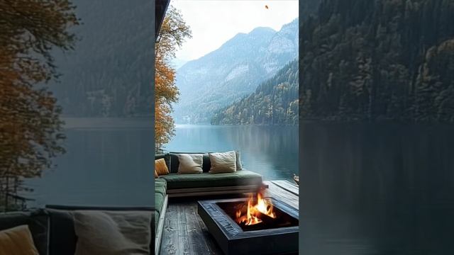 Уютная атмосфера у реки с камином.Идеальные условия д? смотреть онлайн