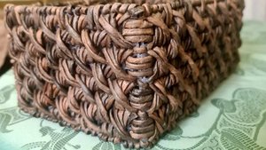 обзор коробки  с рисунком на канве