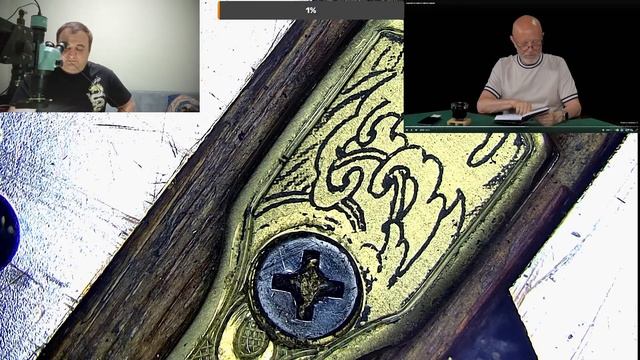 Гравировка рукоятки ножа: Кельтский узел на латуни #гр смотреть онлайн