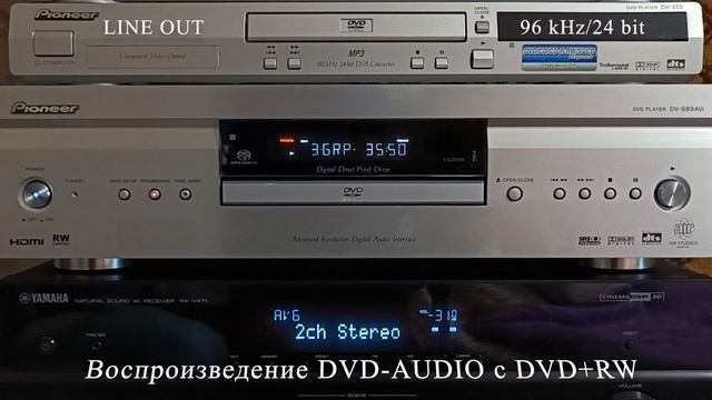 Pioneer DV-989 AVi-s воспроизводит самописный DVD-AUDIO (DVD+RW) смотреть онлайн