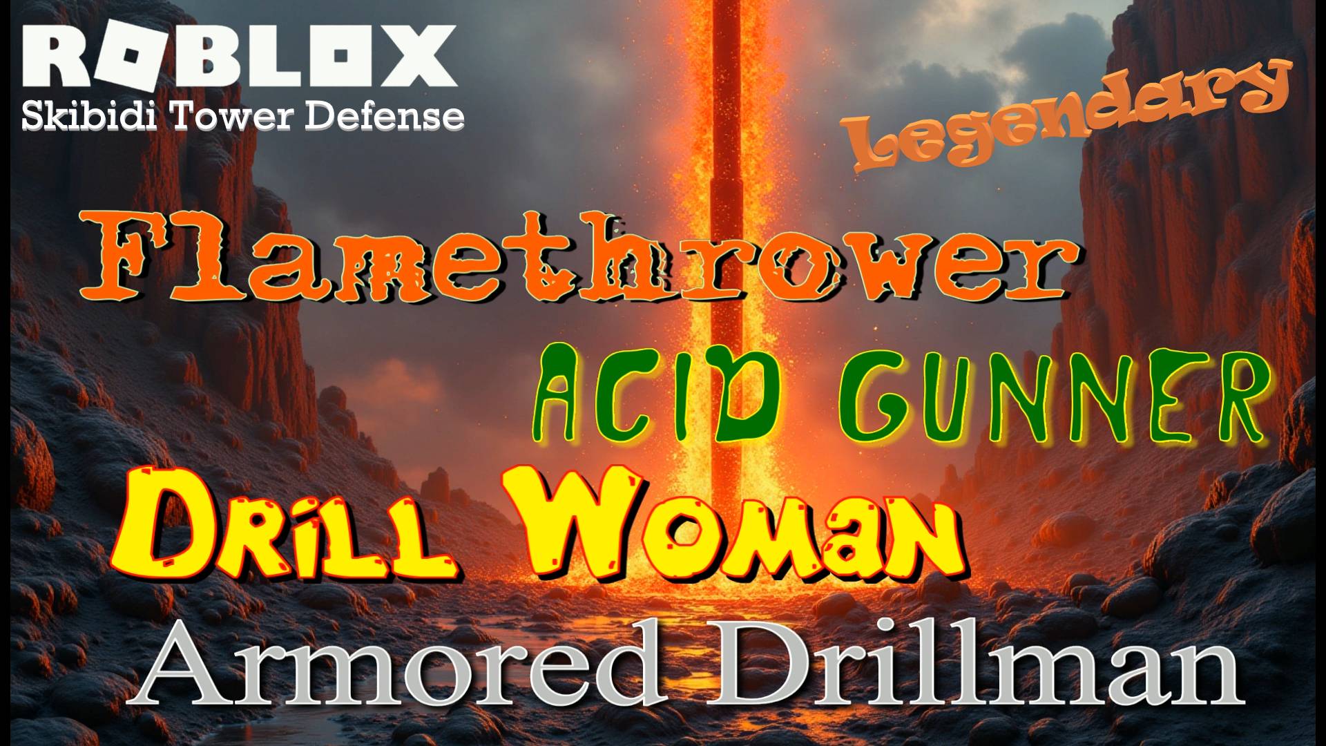 Огонь и Кислота! Roblox: Skibidi Tower Defense