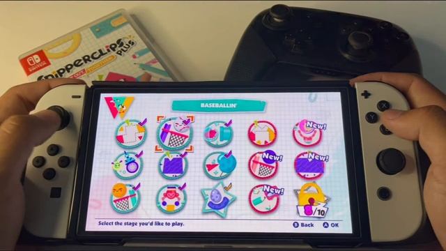 Snipperclips Plus: Cut it out, Together! - 6 минут Review | Switch OLED Handheld gameplay смотреть онлайн