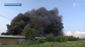 Площадь пожара на складе в Пушкино увеличилась до 21 тыс. квадратов