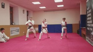Аттестация на 2 кю. Каратэ. Ксюша успешно прошла эту аттестацию. Справилась с волнением. Умница!