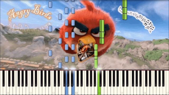 Angry Birds (piano tutorial) [НОТЫ + MIDI]