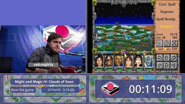 Might and Magic IV: Clouds of Xeen [Beat the game] от vedro_spirta GAMEДНИ Спидран ма смотреть онлайн