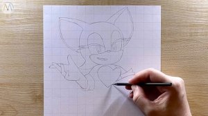 Как нарисовать Руж из Соника / Летучая мышь Руж