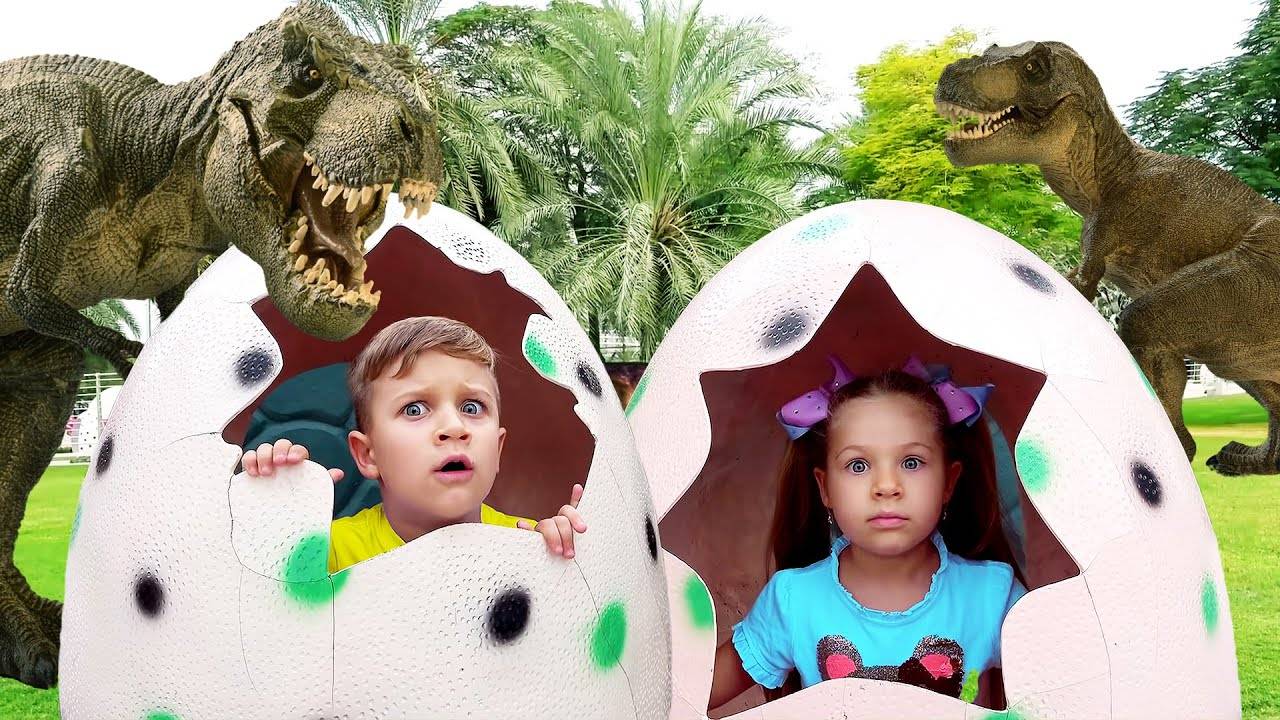 Диана и Рома Приключения в парке Динозавров и Музее иллюзий смотреть онлайн