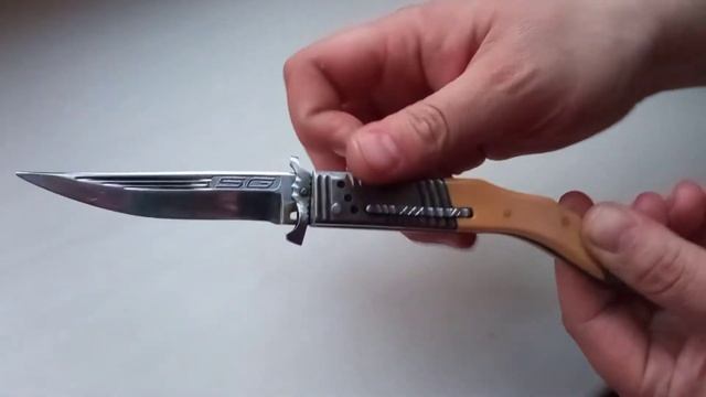 Работа механизма выкидного ножа . смотреть онлайн