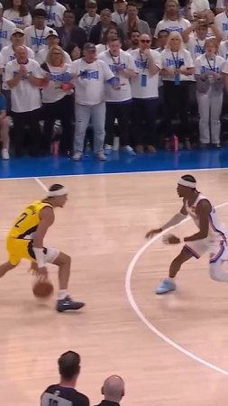 These angles of Andrew Nembhard’s CLUTCH stepback three in Game 1 are SICK! #NBAFinals