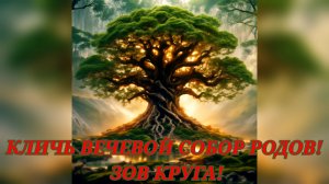 КЛИЧЬ ВЕЧЕВОЙ
СОБОР РОДОВ! ЗОВ КРУГА!