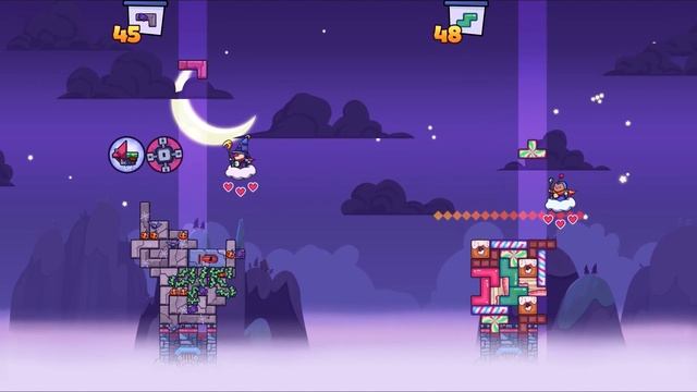 Попытка победить противника! Кто Выиграет? - Tricky Towers смотреть онлайн