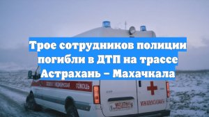 Трое сотрудников полиции погибли в ДТП на трассе Астрахань – Махачкала