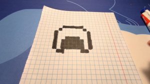 рисуем по клеточкам алмазный шлем minecraft